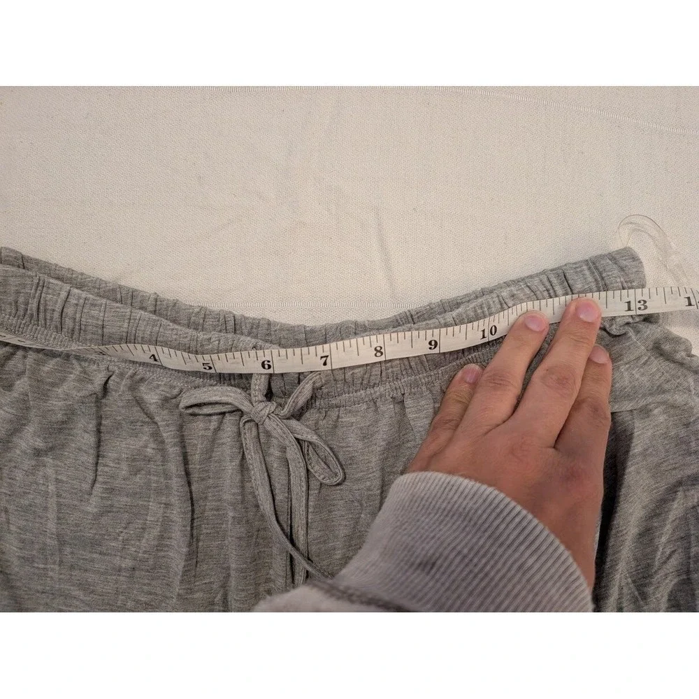 POL Ruffle Trim Lounge Shorts‎ Lightweight Comfy Casual Heather Grey M Boutique